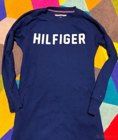 TOMMY HILFIGER DÁMSKÁ LONG STYLOVÁ MIKINA-TUNIKA-ŠATY M