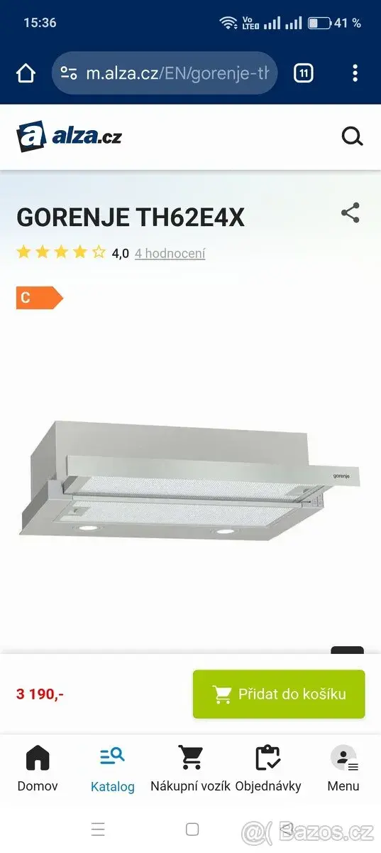 Digestoř gorenje th62e4x