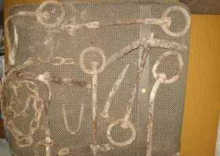Historické stropní háky na lucerny konec 18.st.