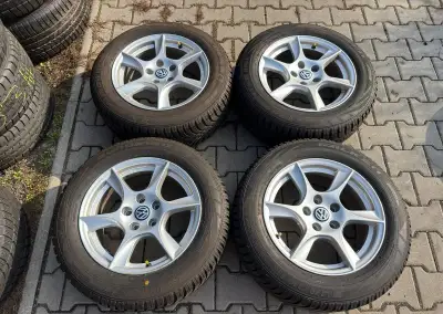 4x al kola 5x112 + pneu zimní 215/60 R16