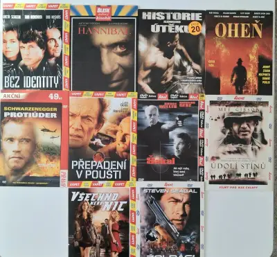 16 ks DVD - Akční (Crash,Šakal,Údolí stínů.)