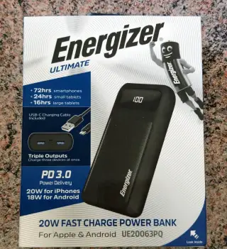 Powerbanka Energizer 20.000 mah