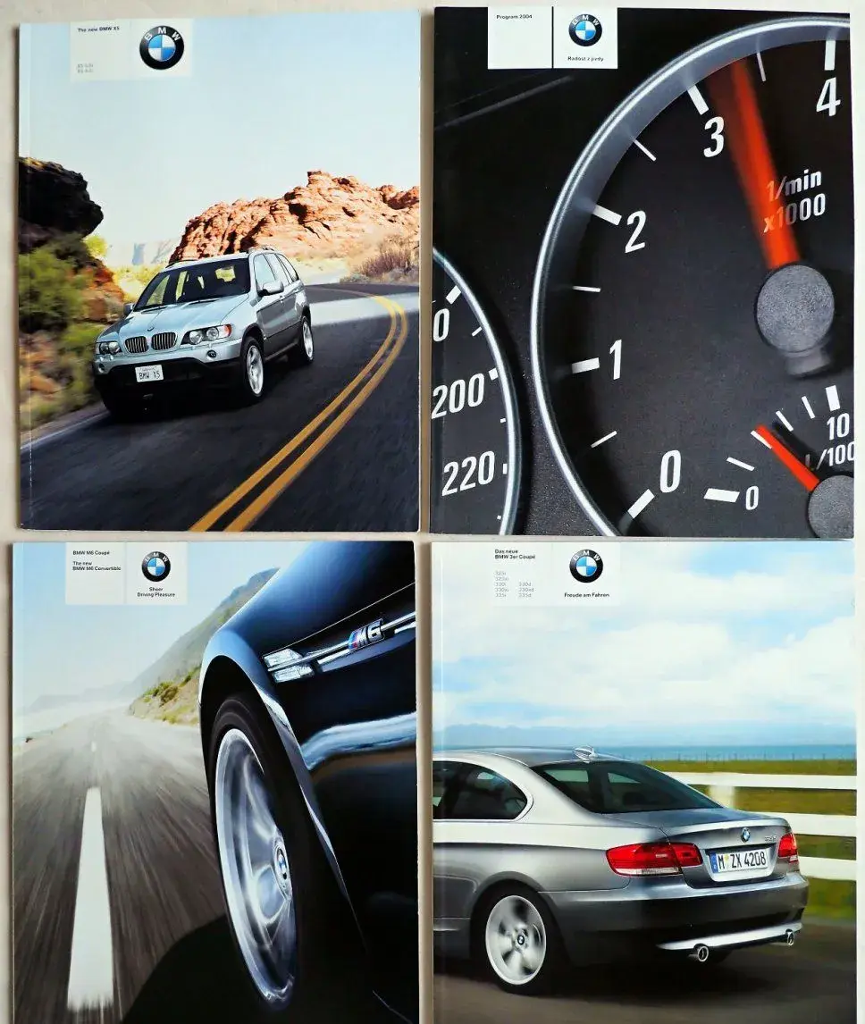 BMW magazín + speciál + katalogy X5 E53, řada 3 E92, M6