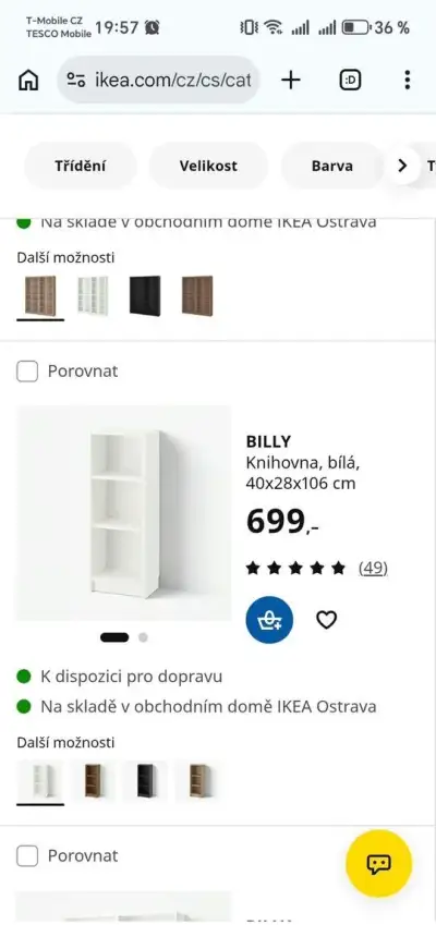 IKEA skříňky prosklené