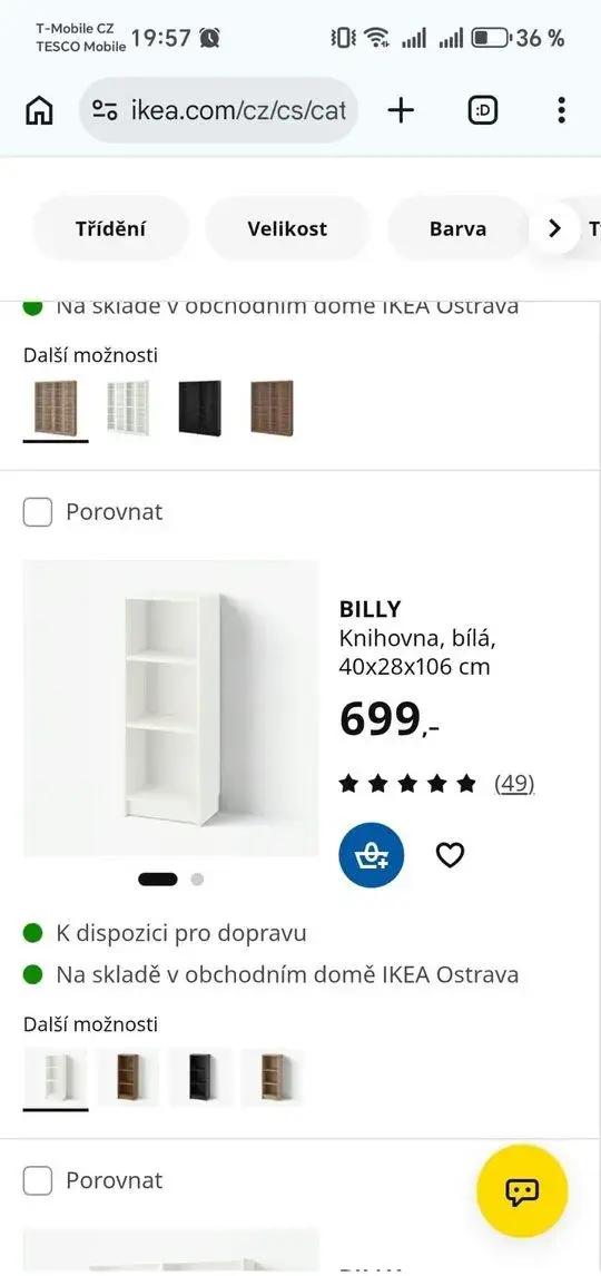 IKEA skříňky prosklené
