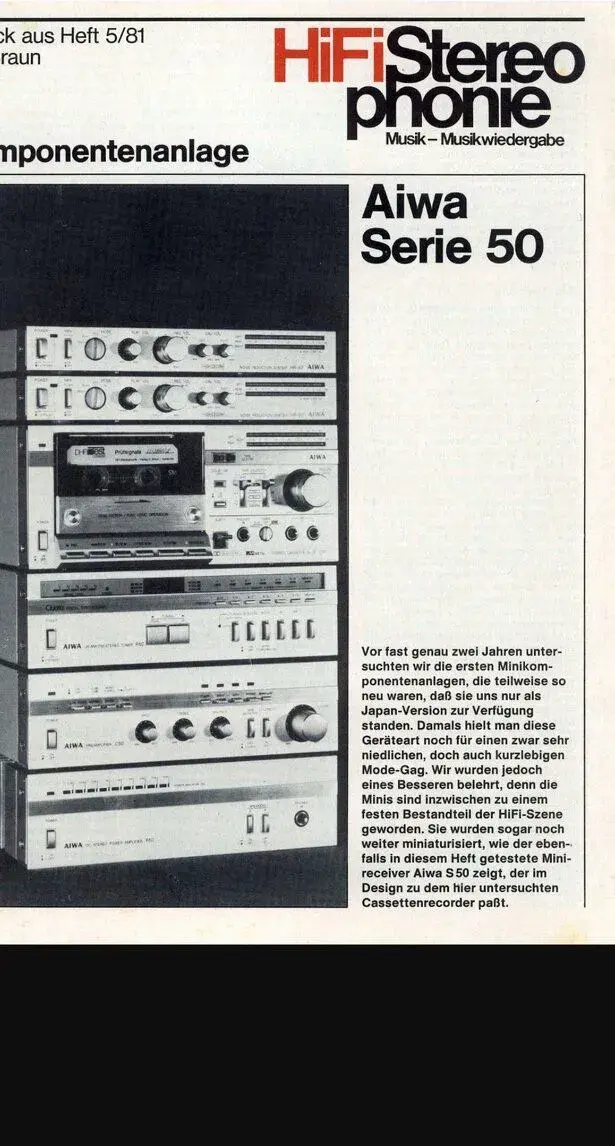 Aiwa Série 22,30,50,60,70,80,90,110