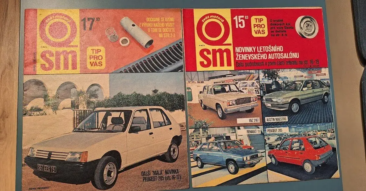 Časopis Svět motorů 2x - rok 1983 - Peugeot 205