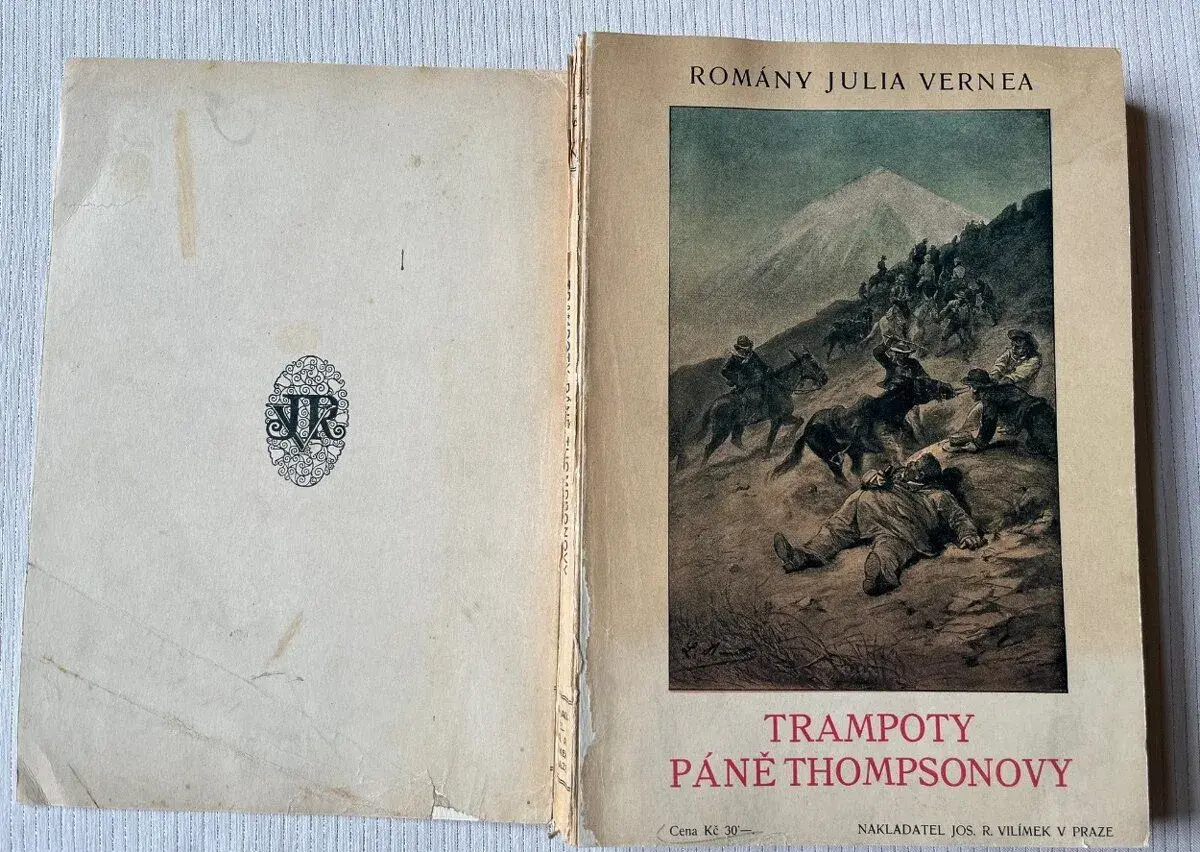 Verne: Trampoty páně Thompsonovy, Vilímek, 1925, originální