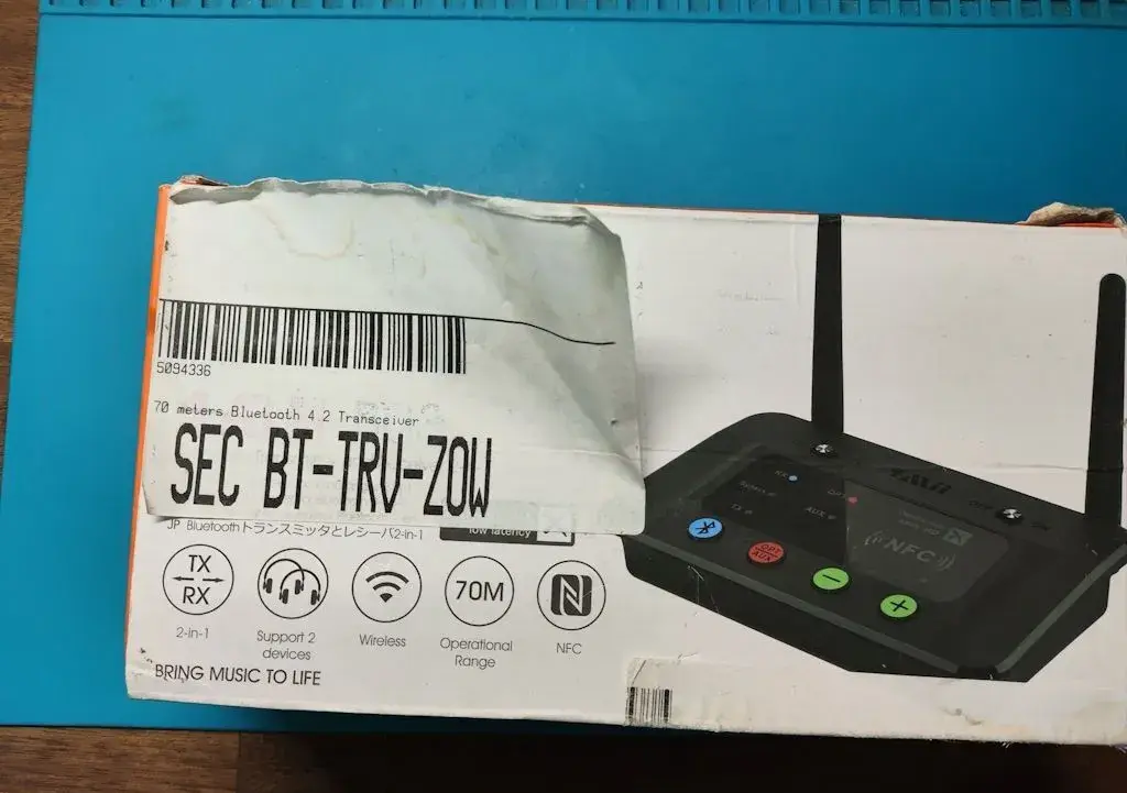 1Mii B03 Bluetooth 4.2 vysílač / přijímač (TX/RX) aptX LL