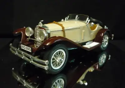 Mercedes Benz SSK 1928 krémový Bburago 1/18