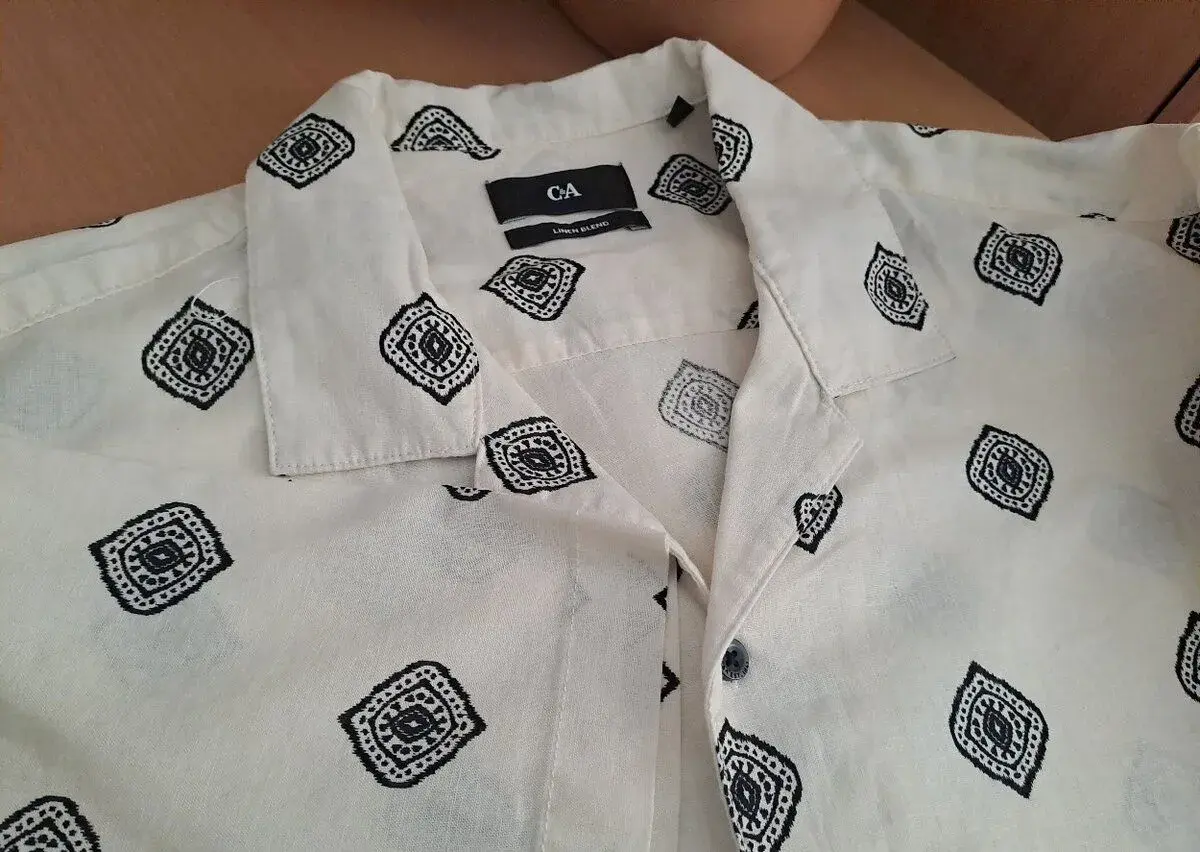 Pánská polo lněná košile C&A/XL/2x67cm