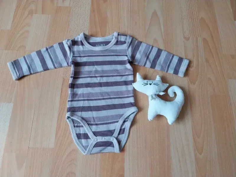 Merino body s dlouhým rukávem Hust&Clair, vel. 68