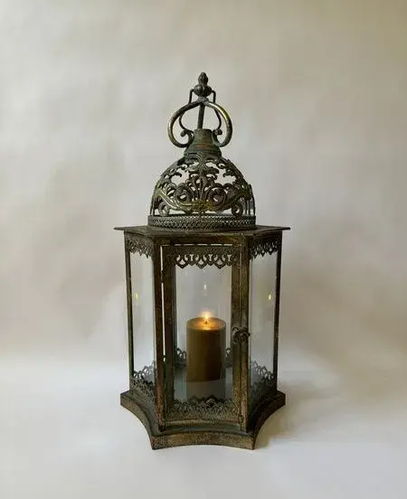 KOVOVÁ LUCERNA 57 cm - ORNAMENT