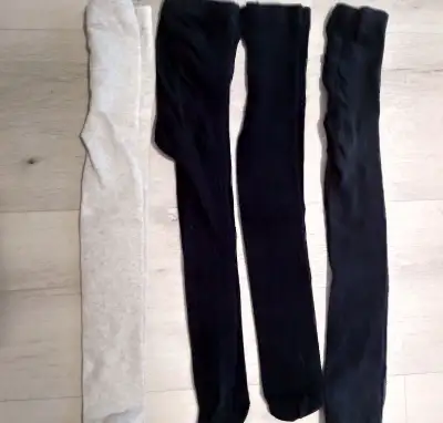 Nové bilé, šedé a černé punčocháče H&M 110/116