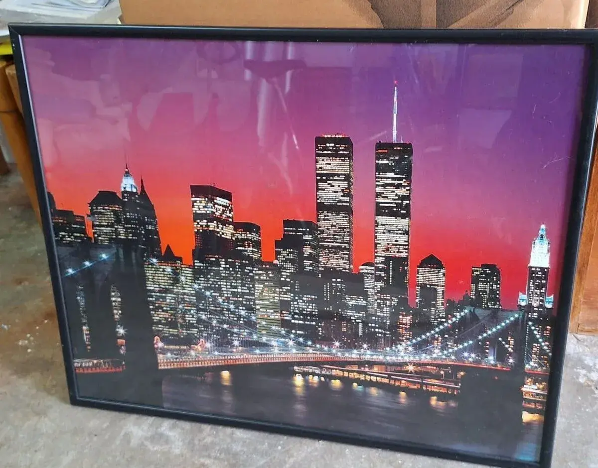 Zasklený plakát New York (Trade Center)