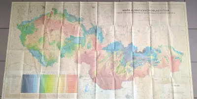 Mapa klimatických oblastí ČSSR - velká