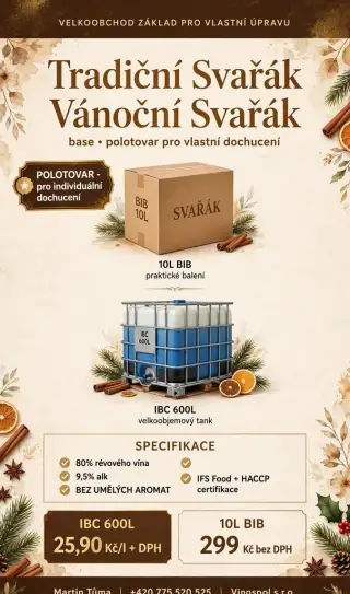 Svařák základ IBC 600L - 25,90 Kč/l + DPH - závoz po dohodě