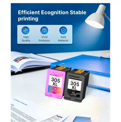 HP 305XL Bk + HP 305XL C -Kompatibilní multipack náplňe