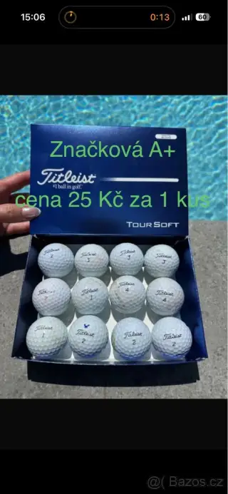 Hrané golfové míčky - pouze Titleist za 25Kč/ks