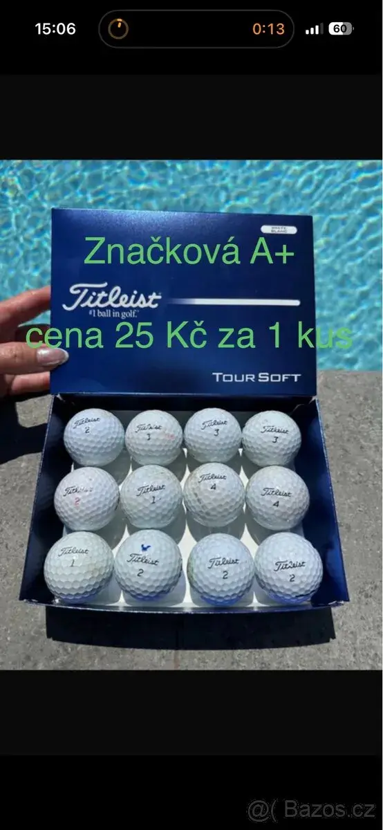 Hrané golfové míčky - pouze Titleist za 25Kč/ks