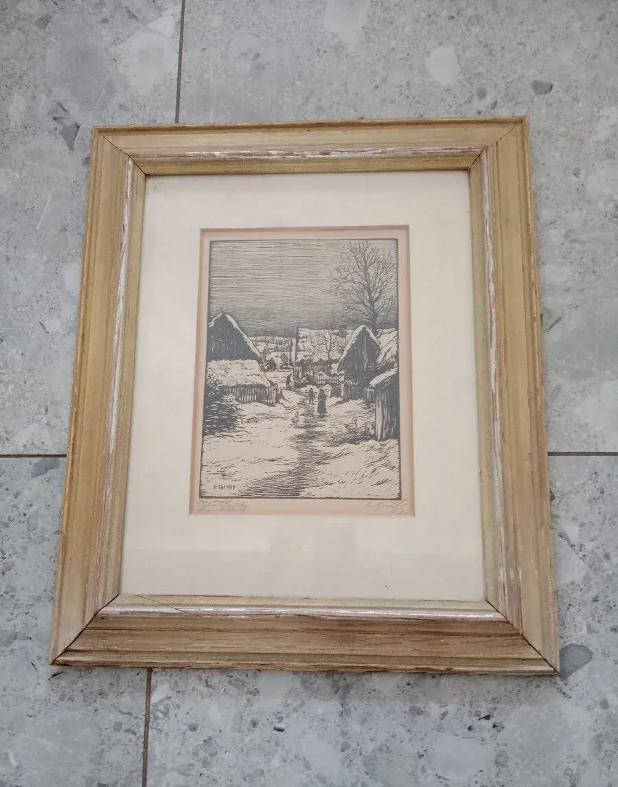 Obraz dřevoryt orig. Tondl, LETNÍ 10%
