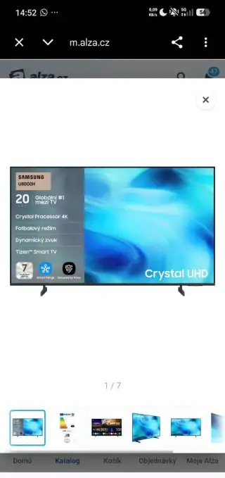 75" Crystal UHD UE75U8072F