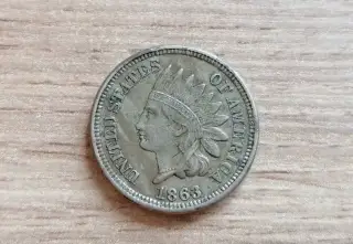 1 Cent 1863 USA Spojené státy Americké mince Severní Amerika