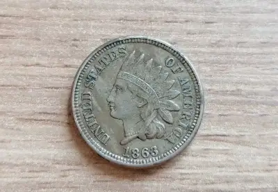 1 Cent 1863 USA Spojené státy Americké mince Severní Amerika