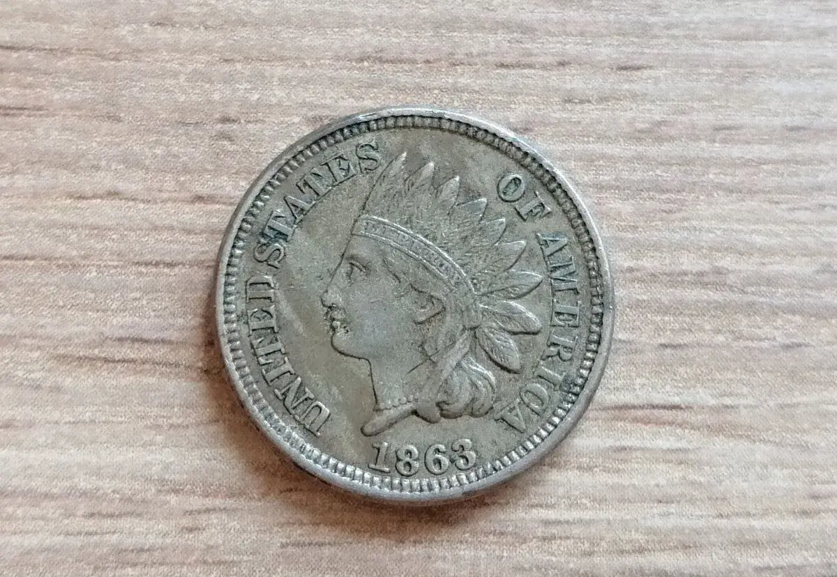 1 Cent 1863 USA Spojené státy Americké mince Severní Amerika