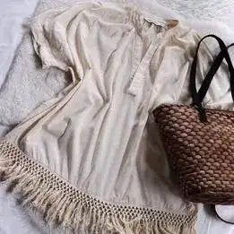 mini šaty Boho / plážová tunika