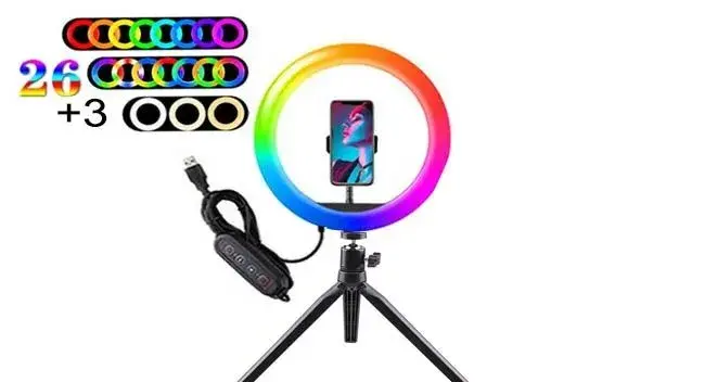 RGB Prstencová lampa, kruhové světlo