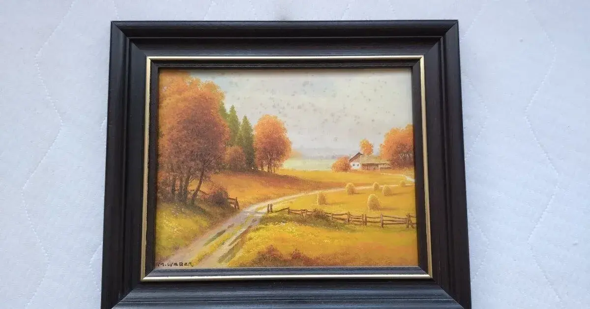Obraz (krajina) v rámu