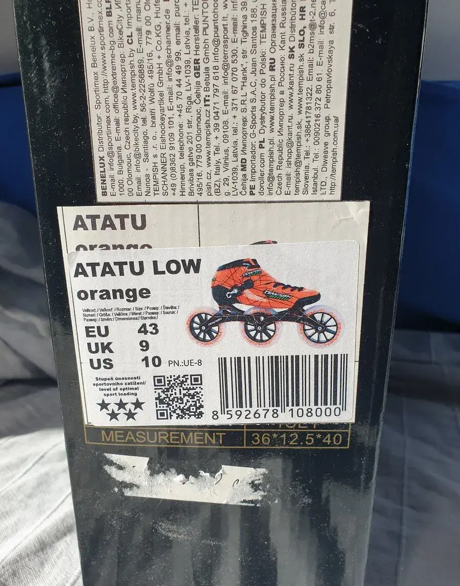 Speed brusle Tempish ATATU LOW orange vel.43