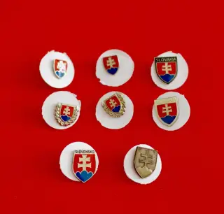 Sada kovových odznaků Slovensko Slovenská republika Slovakia