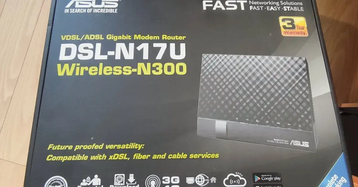 VDSL modem/router Asus DSL-N17U