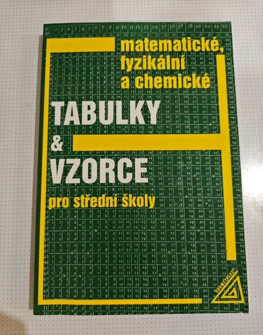 Učebnice matematické,fyzikální a chemické tabulky a vzorce