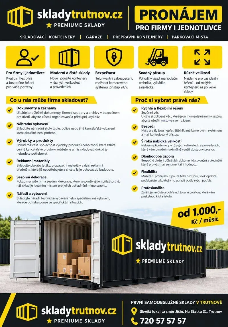 Vaše druhá GARÁŽ📦, osobní boxy, samosklady, boxy,