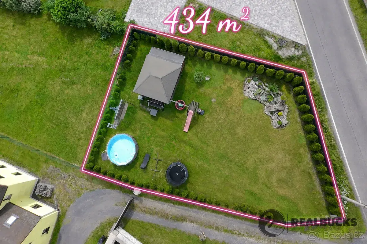 Zahrada o výměře 434 m2 v Dětřichově u Frýdlantu