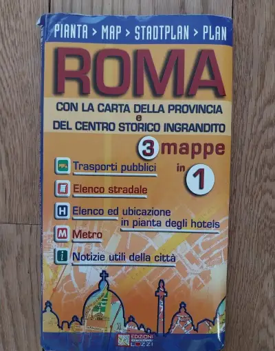 mapa Řím- Roma 3v1