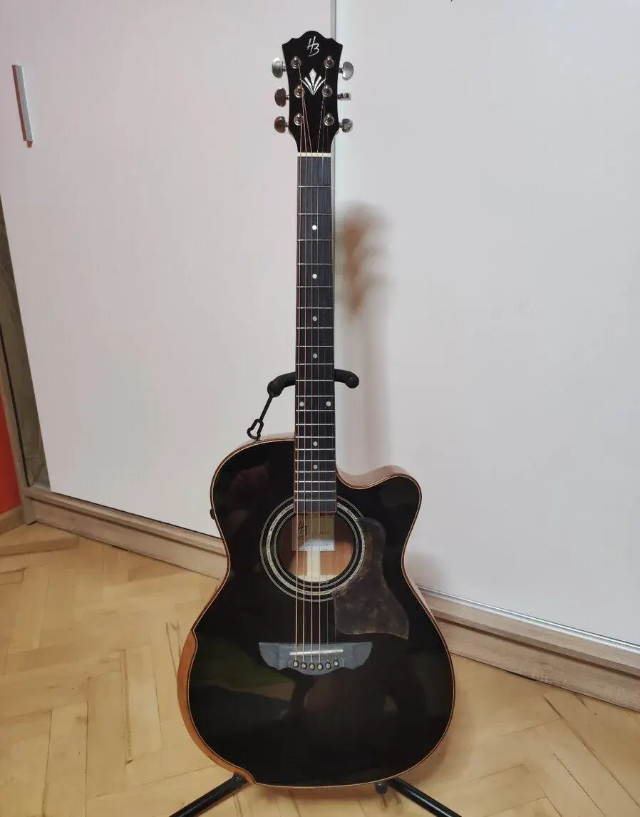 Harley Benton CLC-650SM-CE BK – celomasivní, téměř nová
