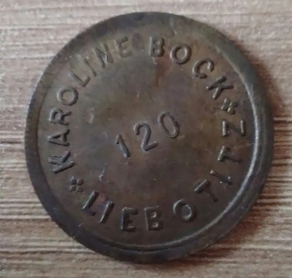 Historická chmelová známka obce Libědice-Chomutov
