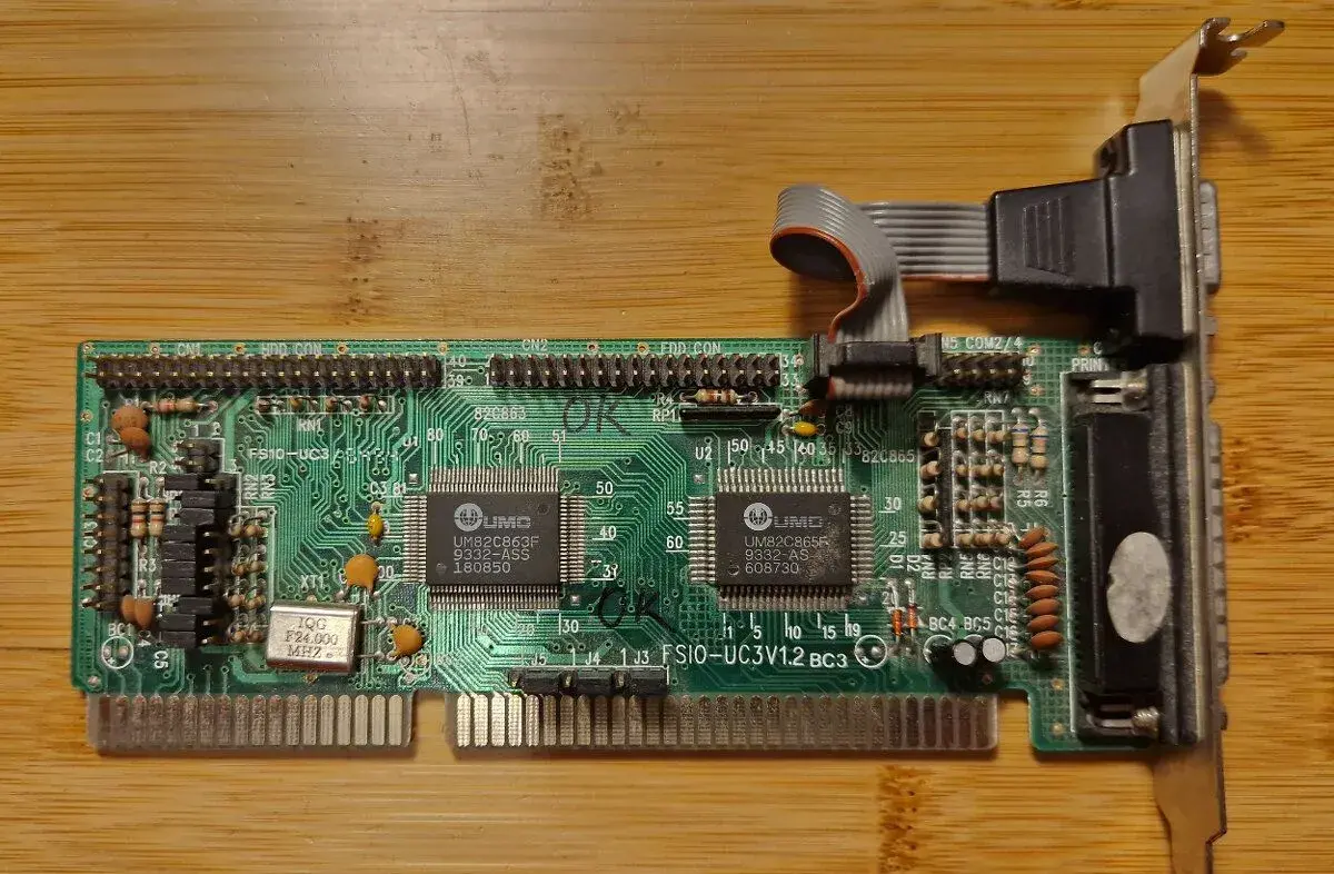 Retro ISA radic controller IDE/Floppy/COM/Paralel/Game