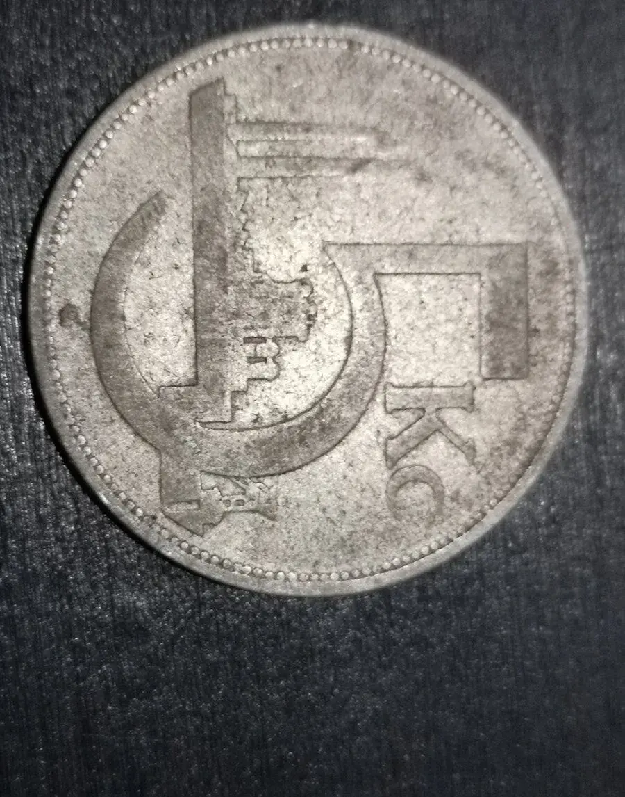 Stříbrná mince ČSR 5Kčs 1930