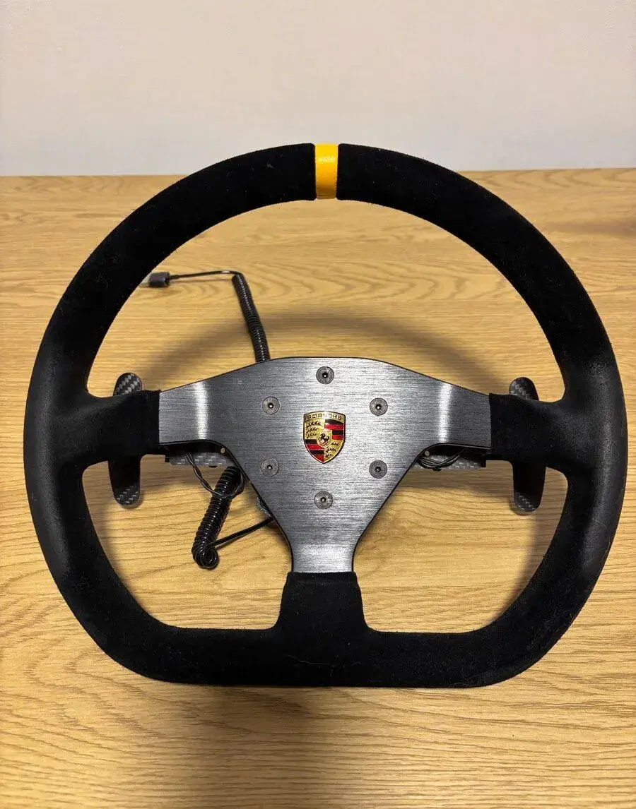 Sim racing volant alcantara + Simucube QR + custom USB pádla