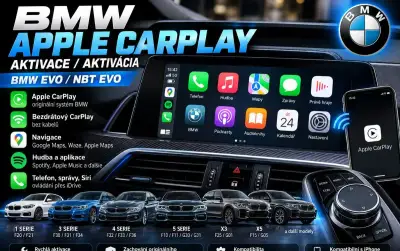 AKTIVACE APPLE CARPLAY pro BMW – EVO / NBT EVO -> CELÁ ČR