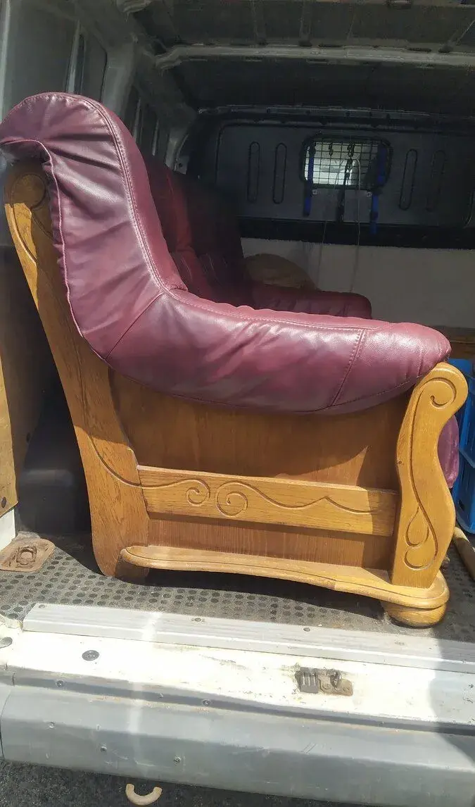 Kožená sedačka masív, kůže.