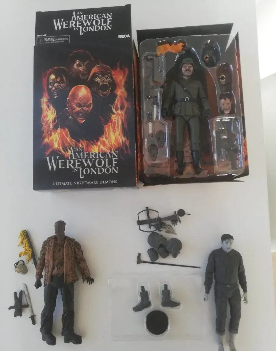 hororové figurky NECA - Werewolf in London, Wolfman.