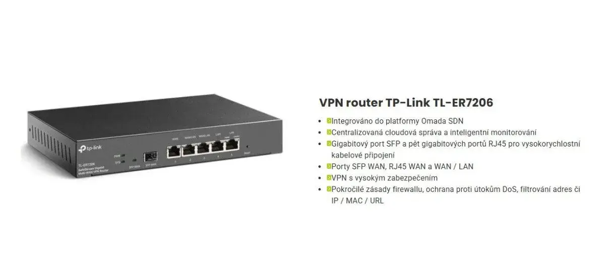 Gigabitový VPN router Omada - TP-Link TL-ER7206