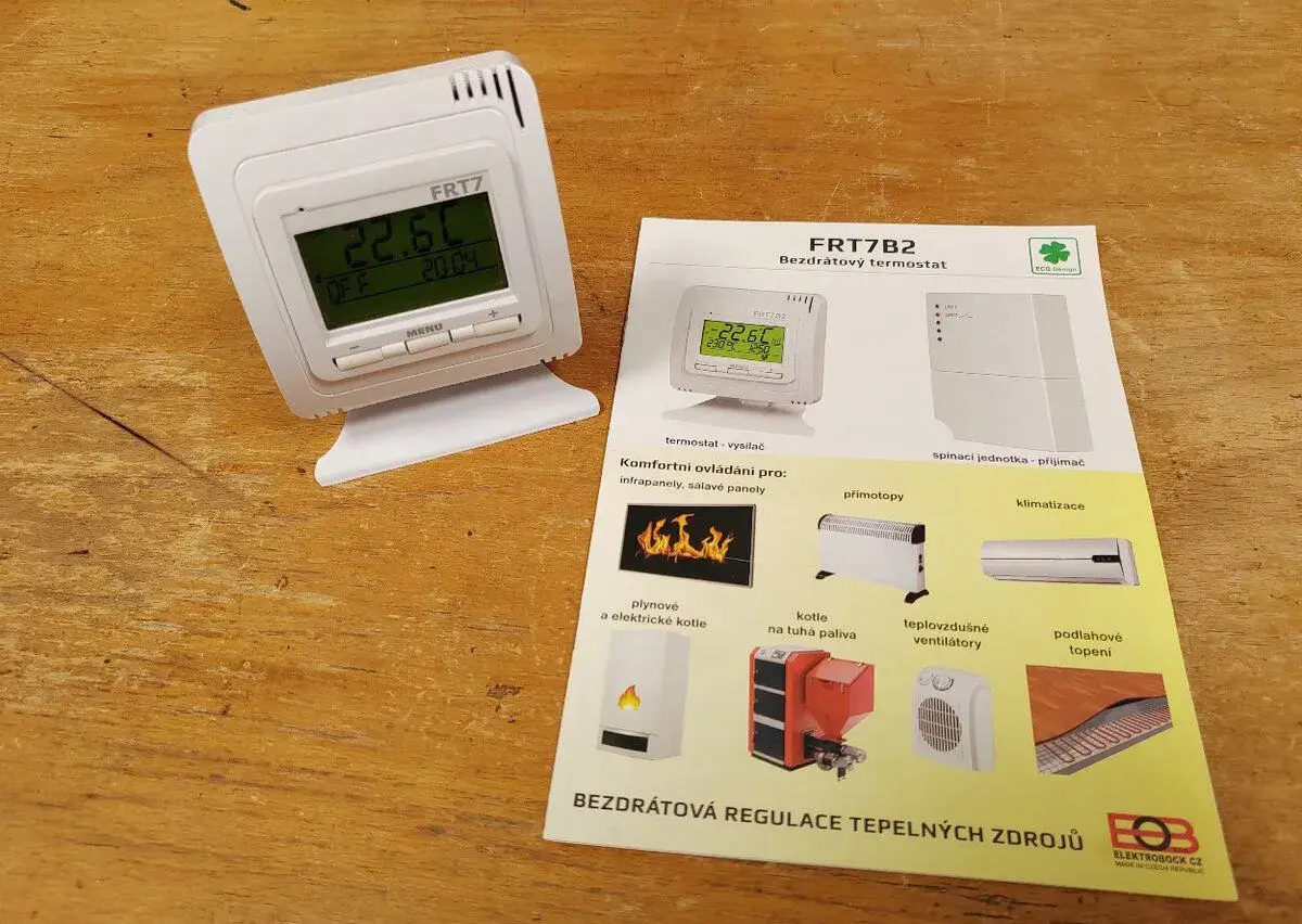 bezdrátový pokojový termostat Electrobock FRT7B2