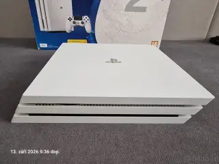 PS4 Pro 1 TB White + 2 ovladače + krabice | velmi dobrý stav